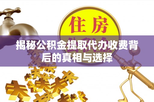芬园揭秘公积金提取代办收费背后的真相与选择