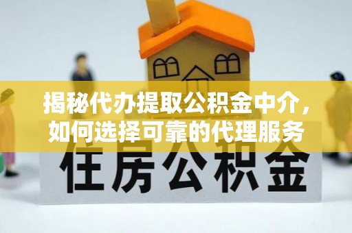 芬园揭秘代办提取公积金中介，如何选择可靠的代理服务