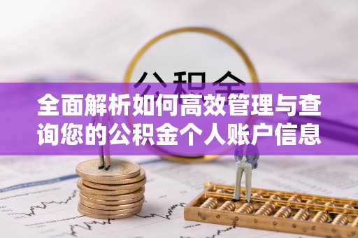 芬园全面解析如何高效管理与查询您的公积金个人账户信息