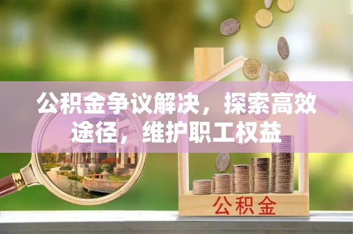 芬园公积金争议解决，探索高效途径，维护职工权益