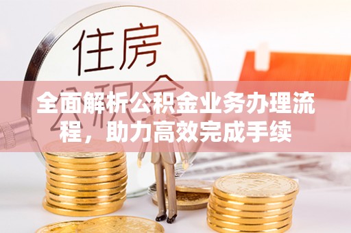 芬园全面解析公积金业务办理流程，助力高效完成手续
